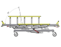 TC-02 wózek szpitalny hydrauliczny do transportu pacjenta - regulacja zagłówka