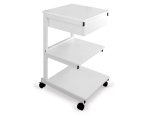 SA.IIISZ stolik-wózek aluminiowy pod 3 aparaty medyczne