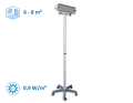 NBV-15P lampa bakteriobójcza bezpośredniego działania 1x15W mobilna ze statywem na kółkach - wydajność