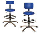 TR-04S taboret lekarski na stopkach z oparciem regulowany