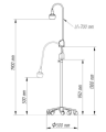 FLH-2 LED 2131 lampa zabiegowa LED - wymiary i regulacje