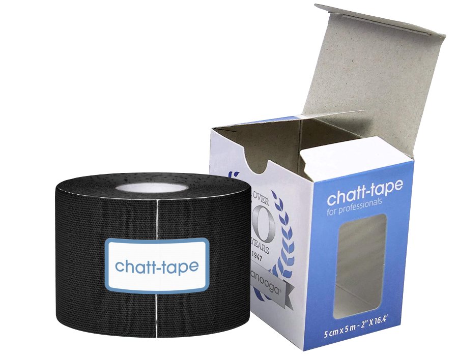Chatt-Tape 5003 czarna taśma bawełniana do kinesiotapingu rolka 5cm x 5m | EpicMED sprzęt i wyposażenie medyczne