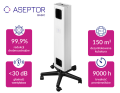 ASB-255M Aseptor Basic mobilna lampa UV-C 2x55W przepływowa - skuteczność wiruso i bakteriobójcza