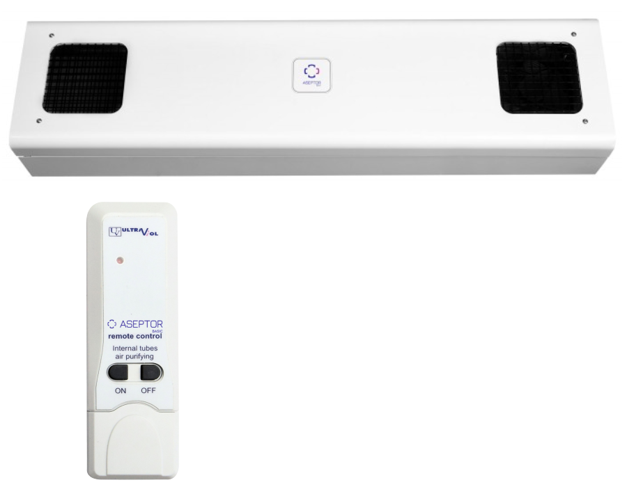 ASB-255W RC przepływowa lampa UV-C Aseptor Basic ścienna z pilotem | EpicMED sprzęt i wyposażenie medyczne