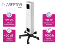 ASB-236M RC Aseptor Basic przepływowa lampa UV-C 2x36W mobilna na kółkach z pilotem - skuteczność wiruso i bakteriobójcza