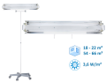 NBV-2x30P lampa bakteriobójcza bezpośredniego działania 2x30W mobilna - wydajność i skuteczność w pomieszczeniach do 22 m²