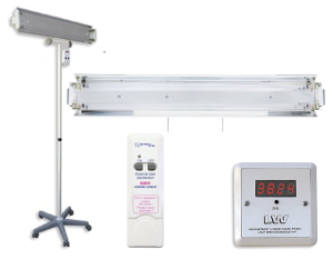 NBV-2x30PLW RC lampa bakteriobójcza bezp. działania mobilna z pilotem i licznikiem LED