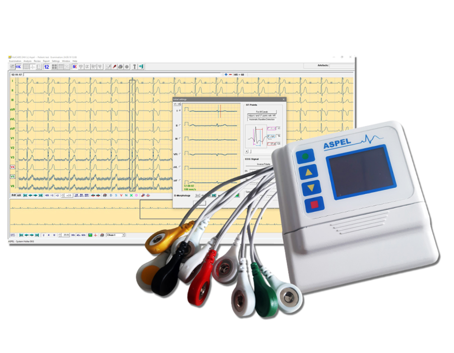 Holter EKG AsPEKT 712 HLT 301 rejestrator zapisu EKG z oprogramowaniem HolCARD Alfa | EpicMED sprzęt i wyposażenie medyczne