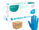 Master Glove Nitrile PF Simple rękawice nitrylowe M niebieskie 10 op. (1000 szt.)