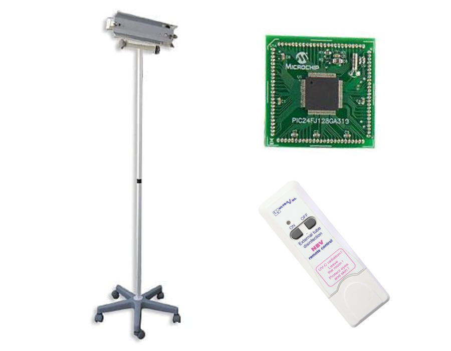 NBV-15PL RC lampa bakteriobójcza bezpośredniego działania 1x15W mobilna z pilotem i licznikiem | EpicMED sprzęt i wyposażenie medyczne