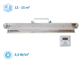 NBV-30NLW RC lampa bakteriobójcza bezpośredniego działania 1x30W ścienna z pilotem i licznikiem LED - wydajność