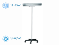 NBV-30P RC lampa bakteriobójcza bezpośredniego działania 1x30W mobilna z pilotem - wydajność