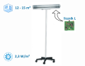NBV-30PL RC lampa bakteriobójcza bezpośredniego działania 1x30W mobilna z pilotem i licznikiem czasu pracy - wydajność