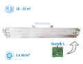 NBV-2x30NL RC lampa bakteriobójcza bezpośredniego działania 2x30W ścienna z pilotem i licznikiem - wydajność