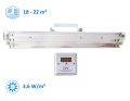 NBV-2x30NLW RC lampa bakteriobójcza bezpośredniego działania 2x30W ścienna z pilotem i licznikiem LED - wydajność