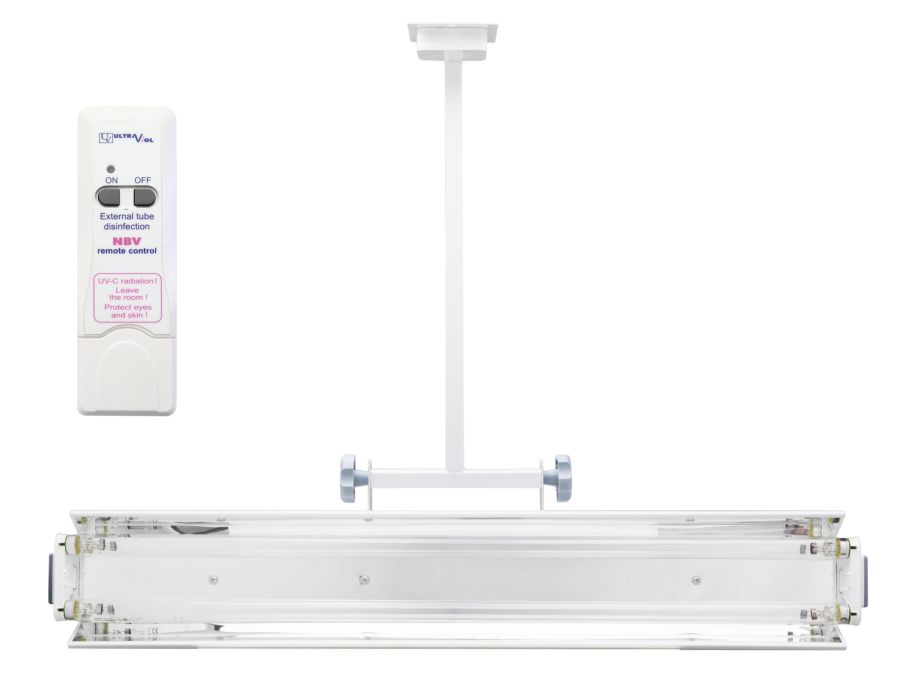 NBV-2x30S RC lampa bakteriobójcza bezpośredniego działania 2x30W sufitowa z pilotem | EpicMED sprzęt i wyposażenie medyczne