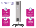 ASB-236M INOX Aseptor Basic przepływowa lampa UV-C 2x36W mobilna na kółkach - skuteczność wiruso i bakteriobójcza