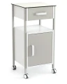 WD2 szafka przyłóżkowa pacjenta - front w kolorze aluminiowym RAL 9006