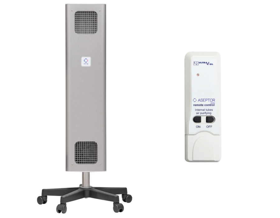 ASB-236M RC INOX mobilna lampa UV-C Aseptor Basic przepływowa z pilotem | EpicMED sprzęt i wyposażenie medyczne