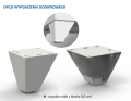 MDW/1s.3020 szafa lekarska 1-skrzydłowa 2-komorowa - N nóżki z blachy 10cm (opcje wyposażenia dodatkowego podstawy)