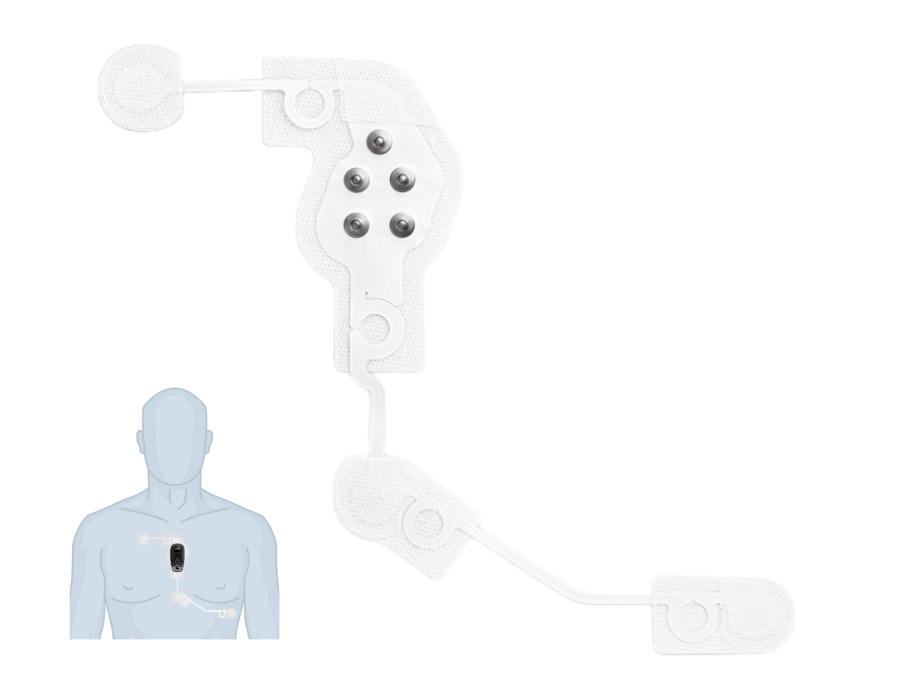 OmegaSnap 3CH 3-kanałowa elektroda EKG jednorazowa do holtera EKG Faros 360 | EpicMED sprzęt i wyposażenie medyczne