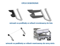 Terapeuta M-S2.F0.80 stół rehabilitacyjny 2-częściowy elektryczny - wieszaki na podkłady (opcjonalne wyposażenie dodatkowe)