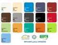 Terapeuta E-S2.F4.80 stół rehabilitacyjny 2-częściowy elektryczny - podstawowa kolorystyka tapicerki stołu (paleta Standard)