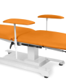 JFZ.2s fotel diagnostyczno-zabiegowy - regulowane we wszystkich płaszczyznach tapicerowane podłokietniki 40x15 cm