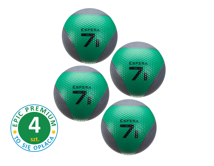 Trendy Esfera Premium 6607 Set 4 piłki lekarskie 7kg 29cm zielono-szare | EpicMED sprzęt i wyposażenie medyczne