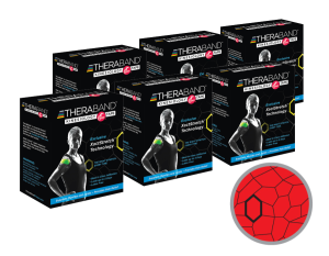 Thera-Band XactStretch 12931 Set 6 rolek czerwono-czarnej taśmy kinezjologicznej 5x500 cm