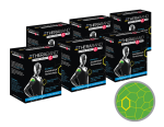 Thera-Band XactStretch 12932 Set 6 rolek zielono-żółtej taśmy kinezjologicznej 5x500 cm