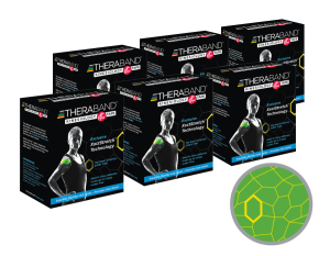 Thera-Band XactStretch 12932 Set 6 rolek zielono-żółtej taśmy kinezjologicznej 5x500 cm