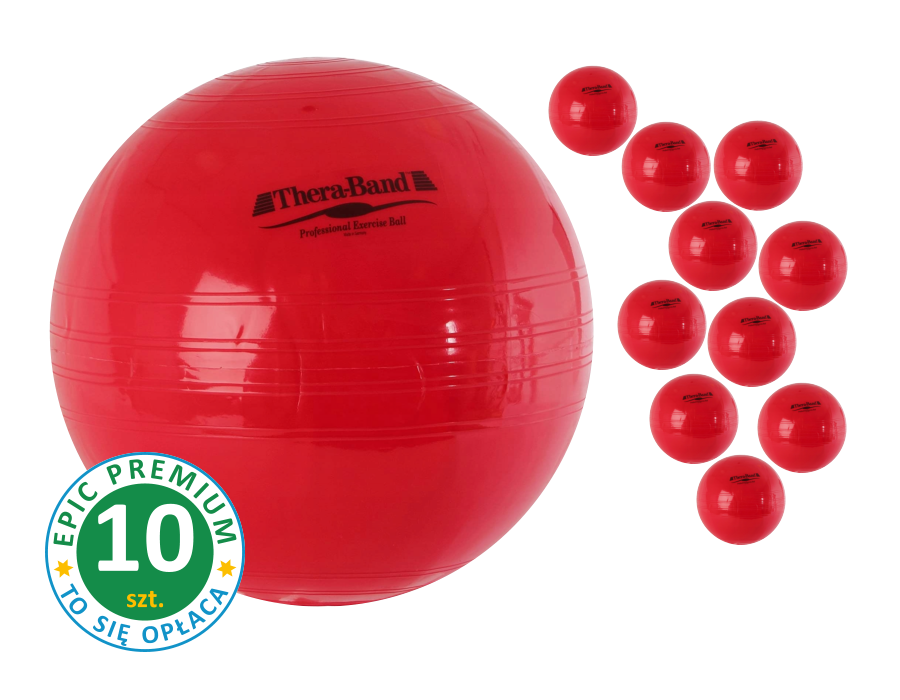 TB Professional Exercise Ball 23002 Set 10 piłek rehabilitacyjnych 55 cm czerwone | EpicMED sprzęt i wyposażenie medyczne