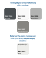SS-E05 Plus Bobath stół rehabilitacyjny NDT 1-częściowy elektryczny - dostępna kolorystyka ramy metalowej stołu rehabilitacyjnego (lakier proszkowy)