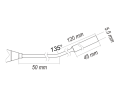 L-50/RF krioszpatułka laryngologiczna wielorazowa - wymiary