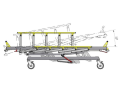 TC-12 wózek szpitalny hydrauliczny do transportu pacjenta - regulacja pozycji Trendelenburga