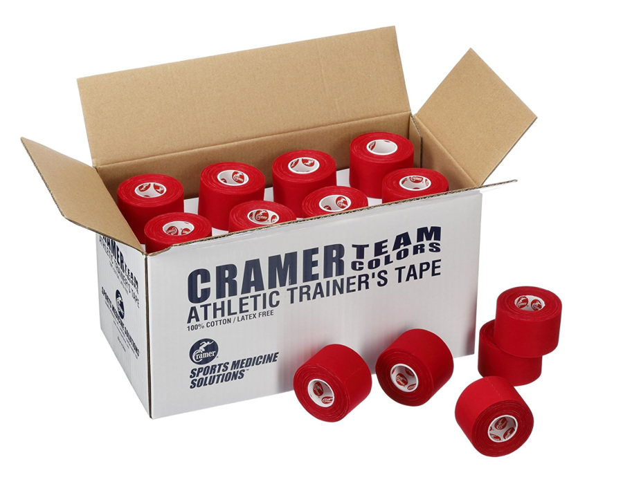 Taśma do tejpowania Cramer Team Color Athletic Tape 32 rolki 3,8cm x 9,14m czerwona | Sklep medyczny EpicMED