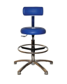 TR-04S taboret lekarski z oparciem z regulacją wysokości oraz oparciem 20x10 cm i obręczą pod stopy