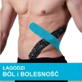 Taśma do kinesiotapingu TheraBand XactStretch 12931 czerwono-czarna - łagodzenie bólu