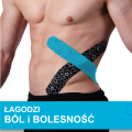 Taśma do kinesiotapingu TheraBand XactStretch 12928 beżowo-beżowa - łagodzenie bólu