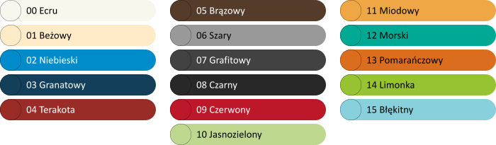 Tapicerka taboretów medycznych Meden-Inmed - paleta Standard | sklep medyczny EpicMED